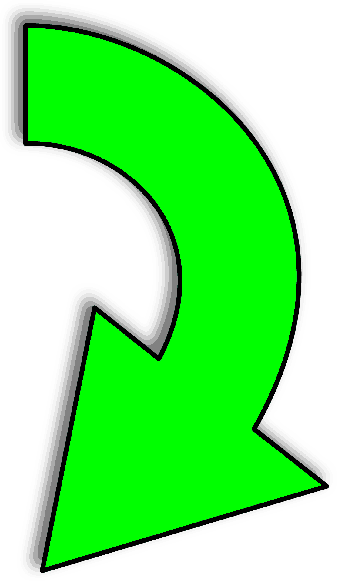 Green Arrow Down Left Clipart (1115x1920), Png Download