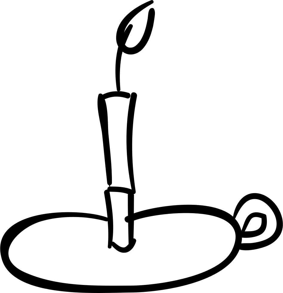 Halloween Burning Candle On Clipart (948x980), Png Download