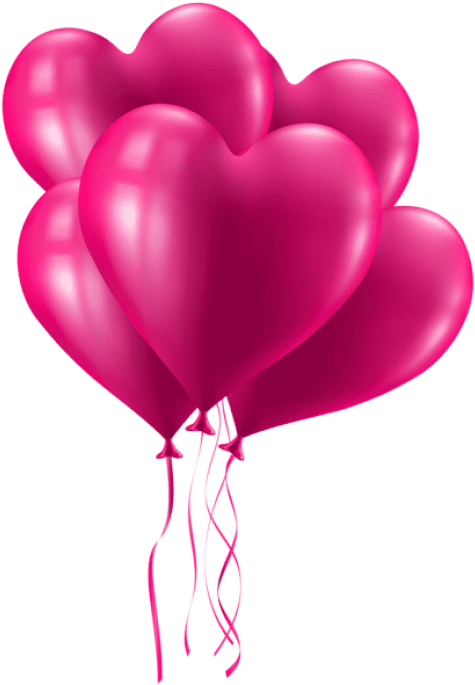 Free Png Download Valentine's Day Pink Heart Balloons Clipart (480x696), Png Download