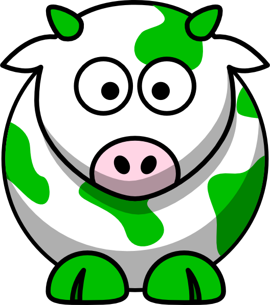 This Free Clip Arts Design Of Cow Green - Png Download (528x598), Png Download