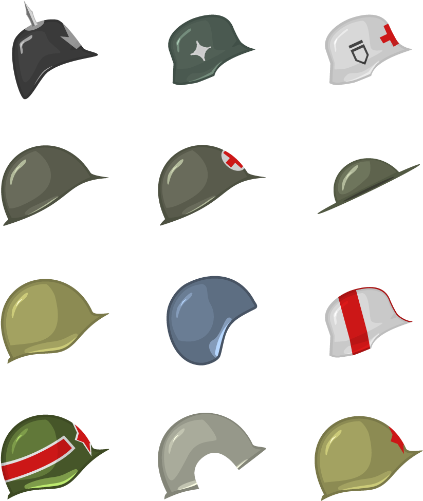 Ww2 Helmet Icons By Student Bradley Carlson Clipart (960x1038), Png Download