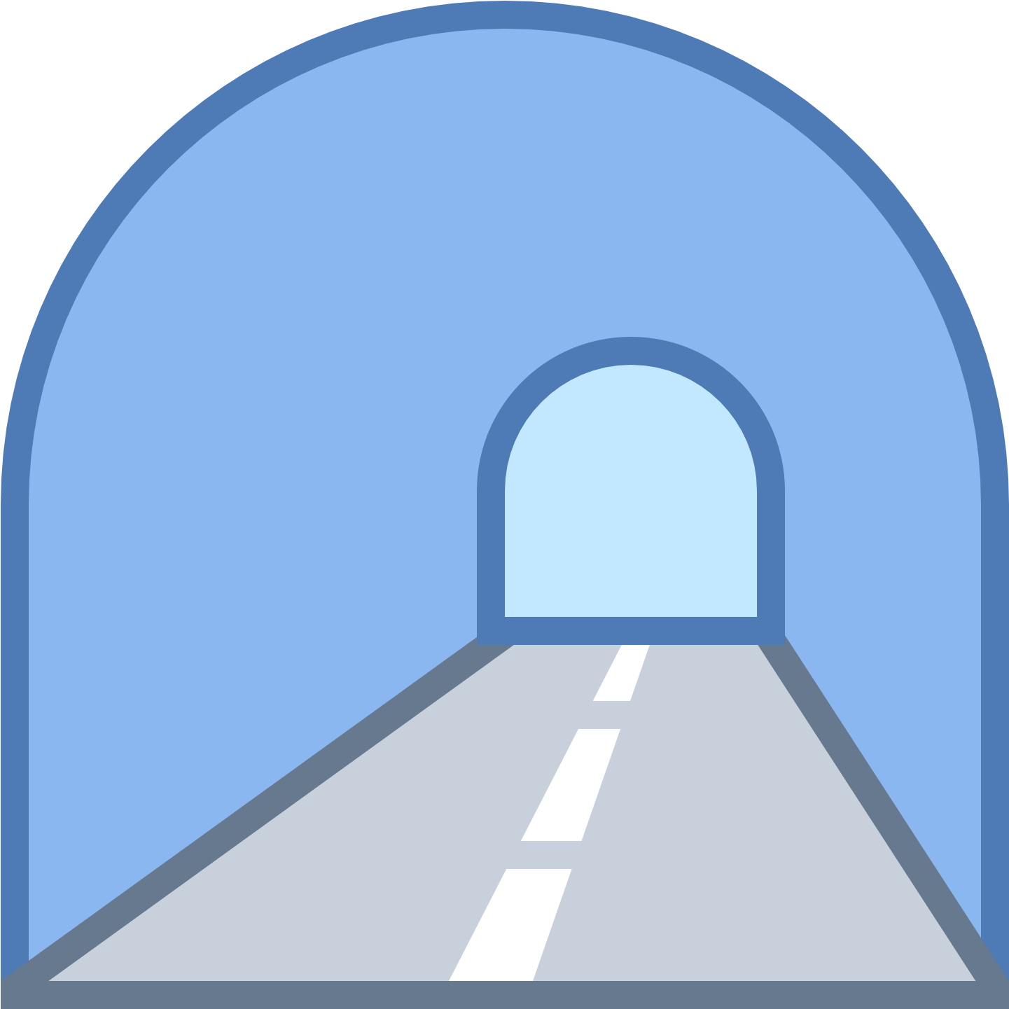 This Icon Represents A Tunnel Clipart (1600x1600), Png Download