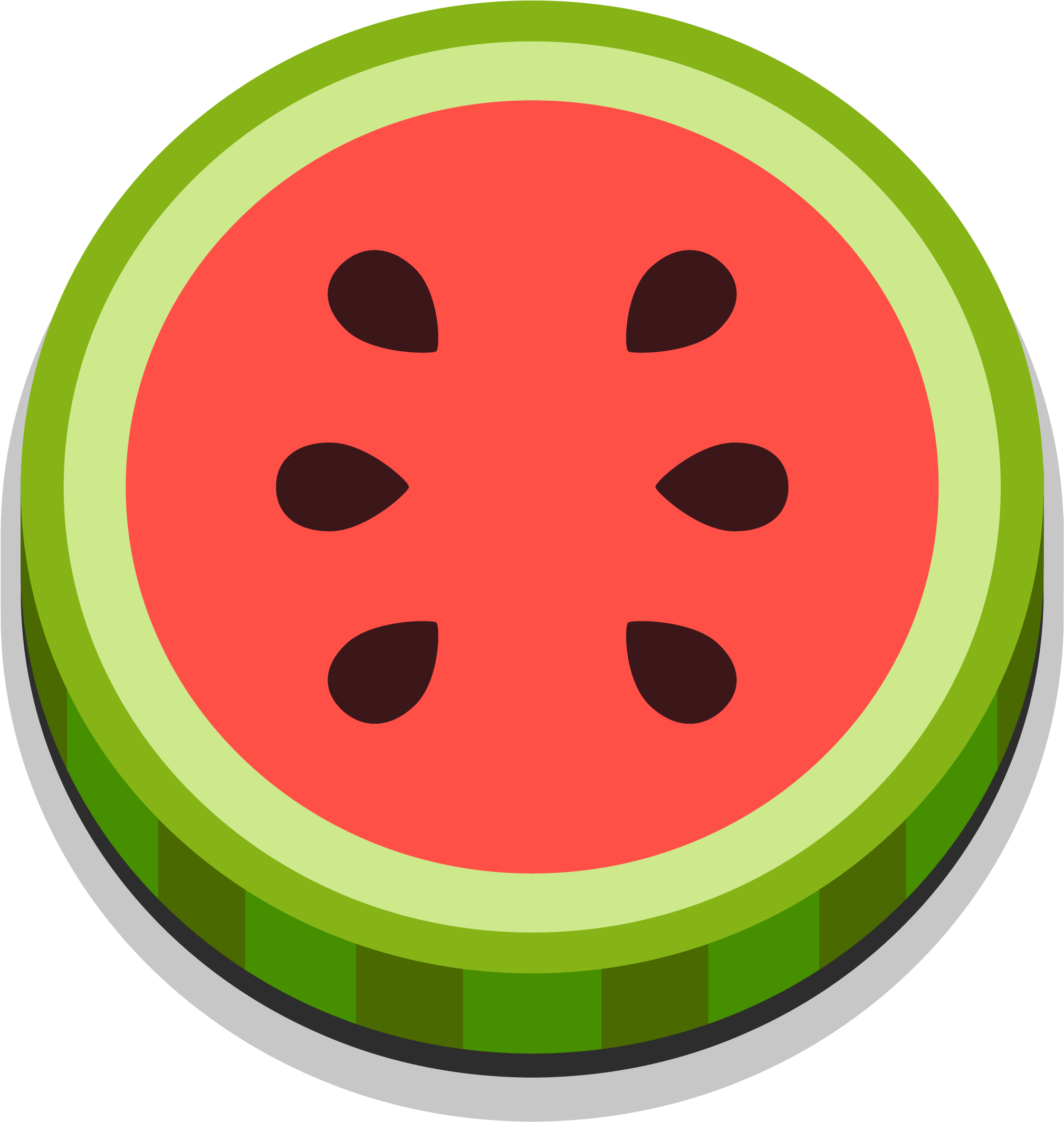 Smiley Clipart Watermelon - Png Download (2327x2855), Png Download