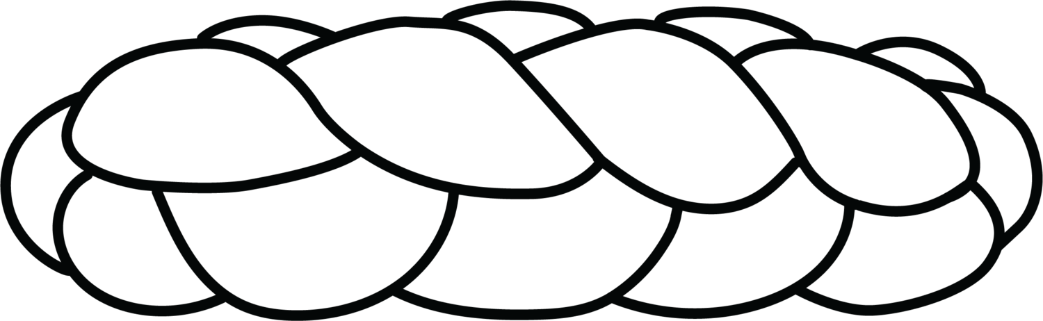Challah Clipart Black And White - Png Download (1500x462), Png Download