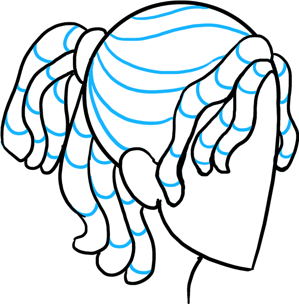 How To Draw Dreadlocks Clipart (680x678), Png Download