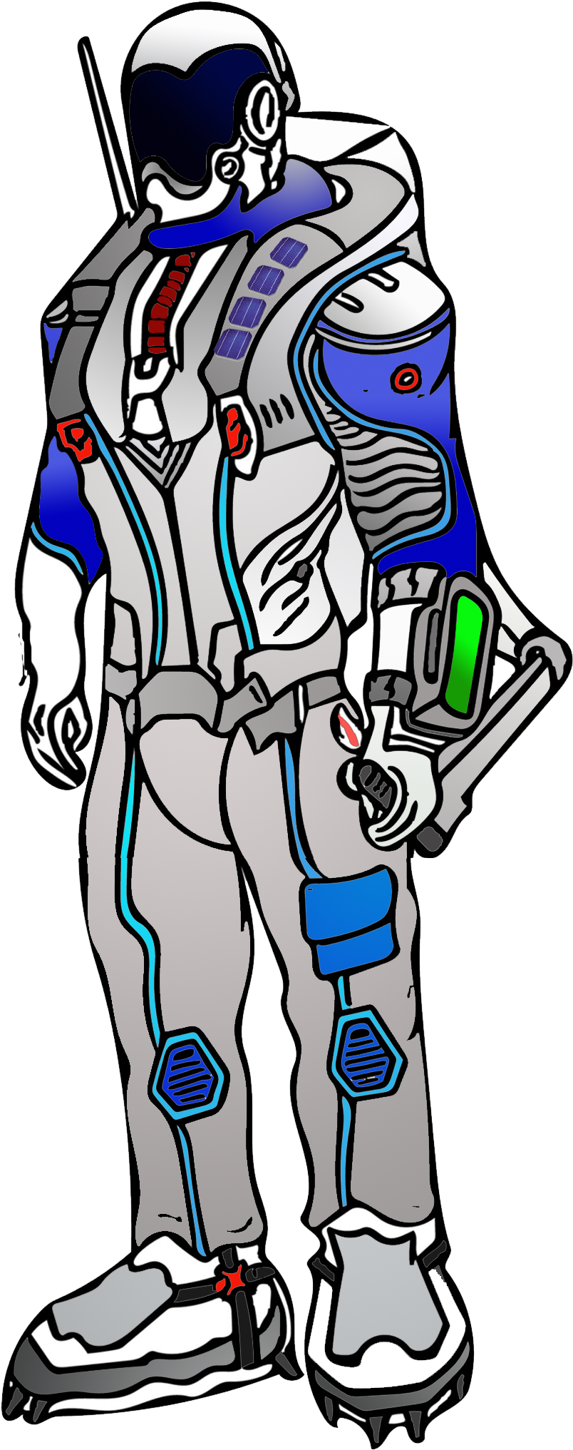 Upheaval Space Suit Clipart (970x2048), Png Download
