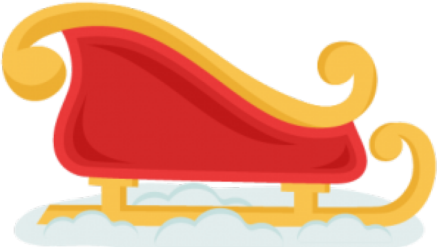 Sleigh Clipart Cute - Png Download (640x480), Png Download