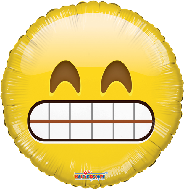 18" Smiley Teeth Balloons All American Balloons Clipart (635x650), Png Download
