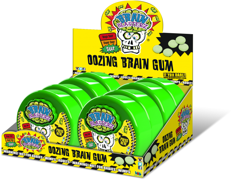Brain Blasterz Oozing Brain Gum Clipart (800x627), Png Download