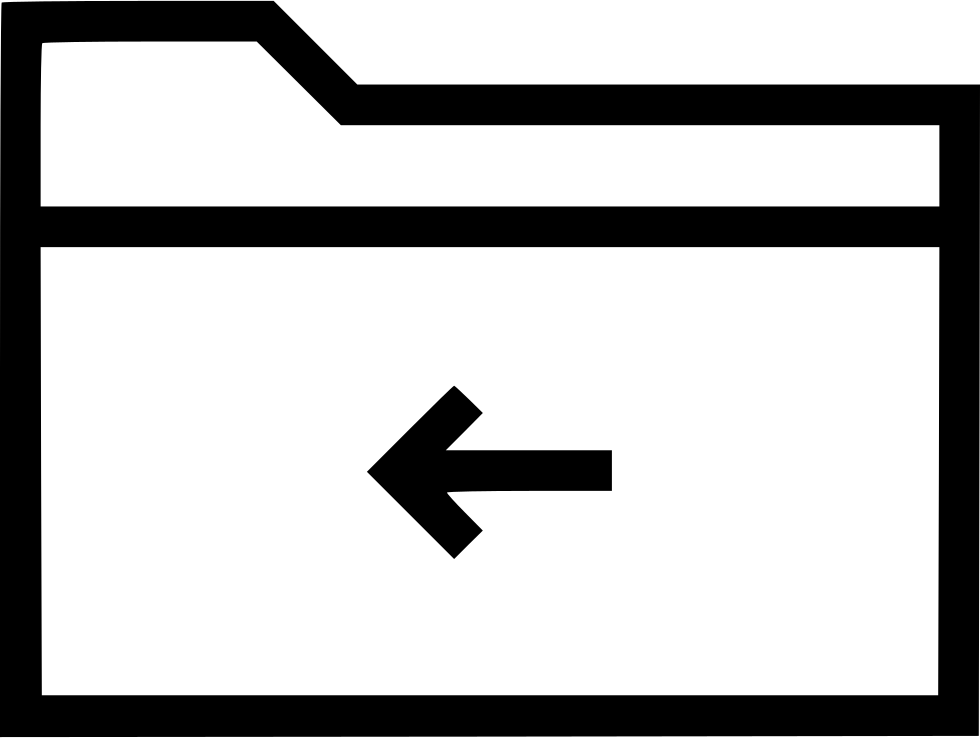 Folder Collection Group Move Arrow Back Comments Clipart (980x738), Png Download