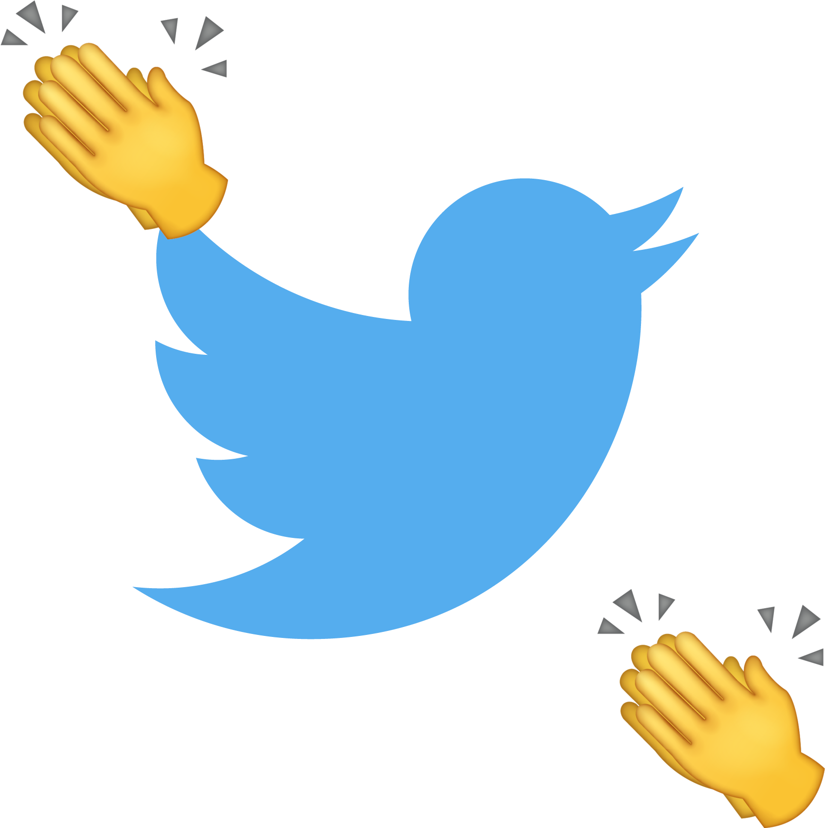 Reviewing Tweets One Clap A Time Clipart (1687x1687), Png Download