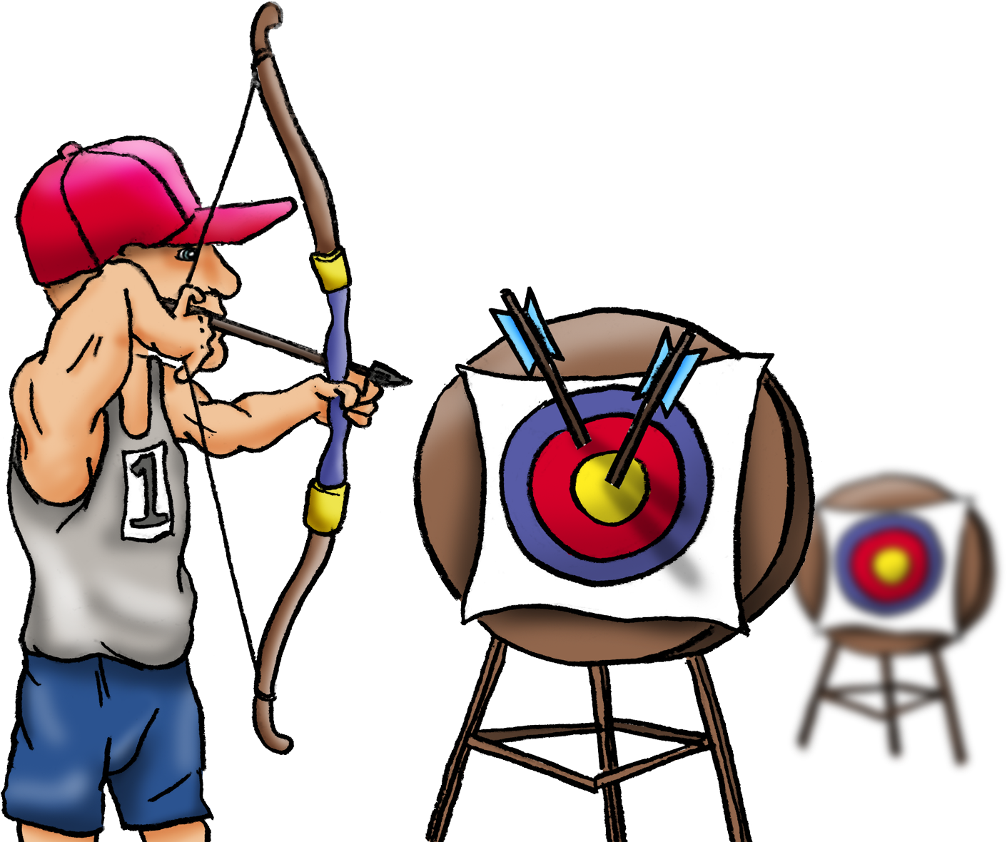 Archery Target Clip Art - Png Download (1488x1209), Png Download