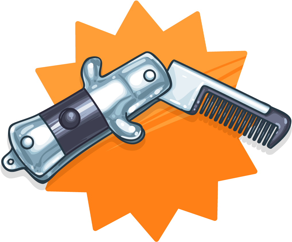 Moustache Comb Clipart (1024x1024), Png Download