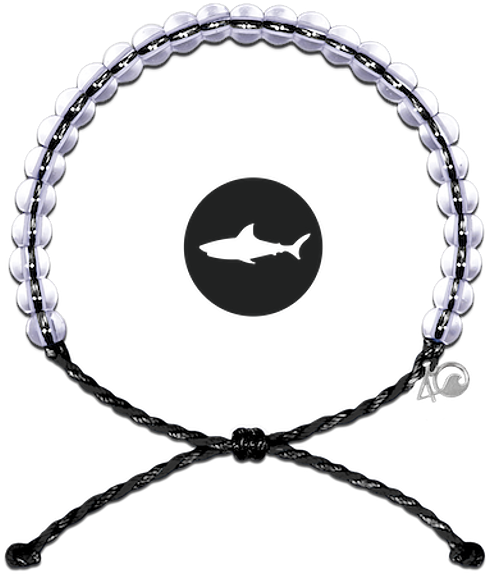 4ocean Shark Bracelet Black Clipart (640x640), Png Download