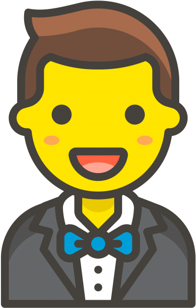 Man In Tuxedo Emoji Clipart (866x650), Png Download