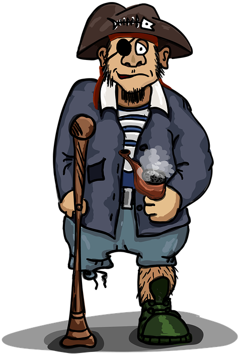 Clipart Of Once, Eyed And Pirates - Png Download (720x720), Png Download