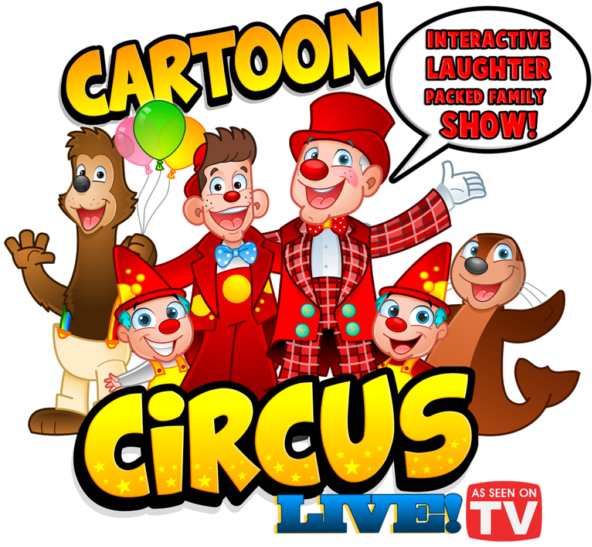 Cartoon Circus Live Logo Clipart (600x546), Png Download