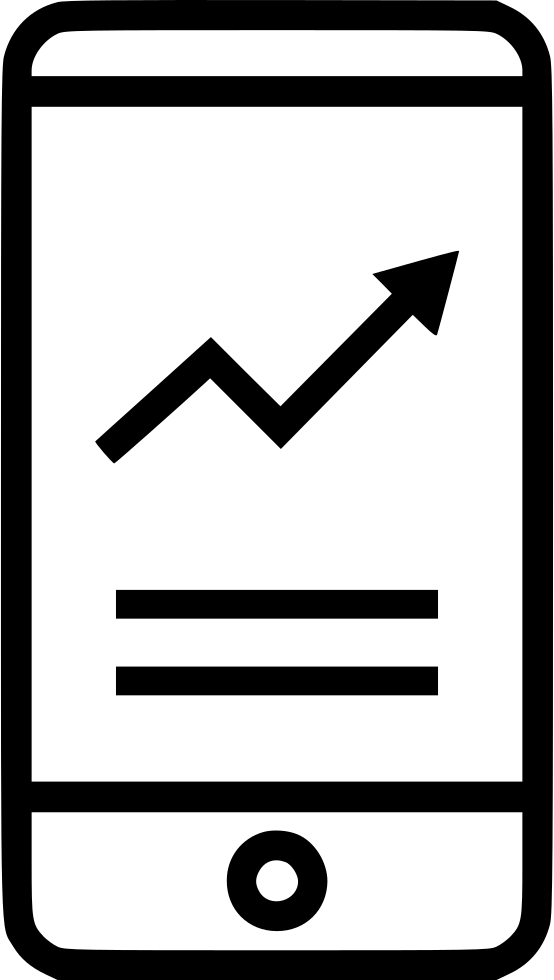 Cell Phone Analytics Analyze Data Graph Comments Clipart (554x980), Png Download