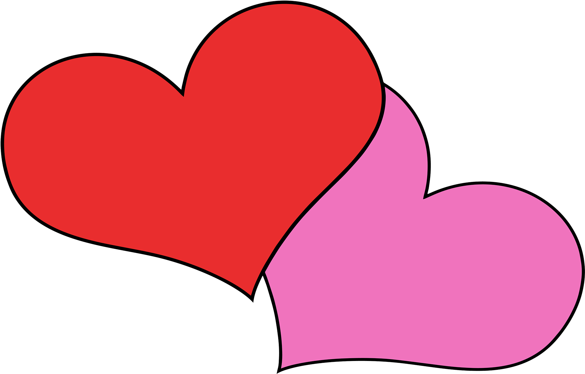 Swirl Heartdownload Now Two Hearts Two Heartsdownload Clipart (2000x1313), Png Download