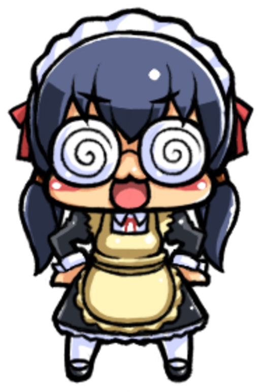 Chibi Saori Maid Clipart (600x834), Png Download