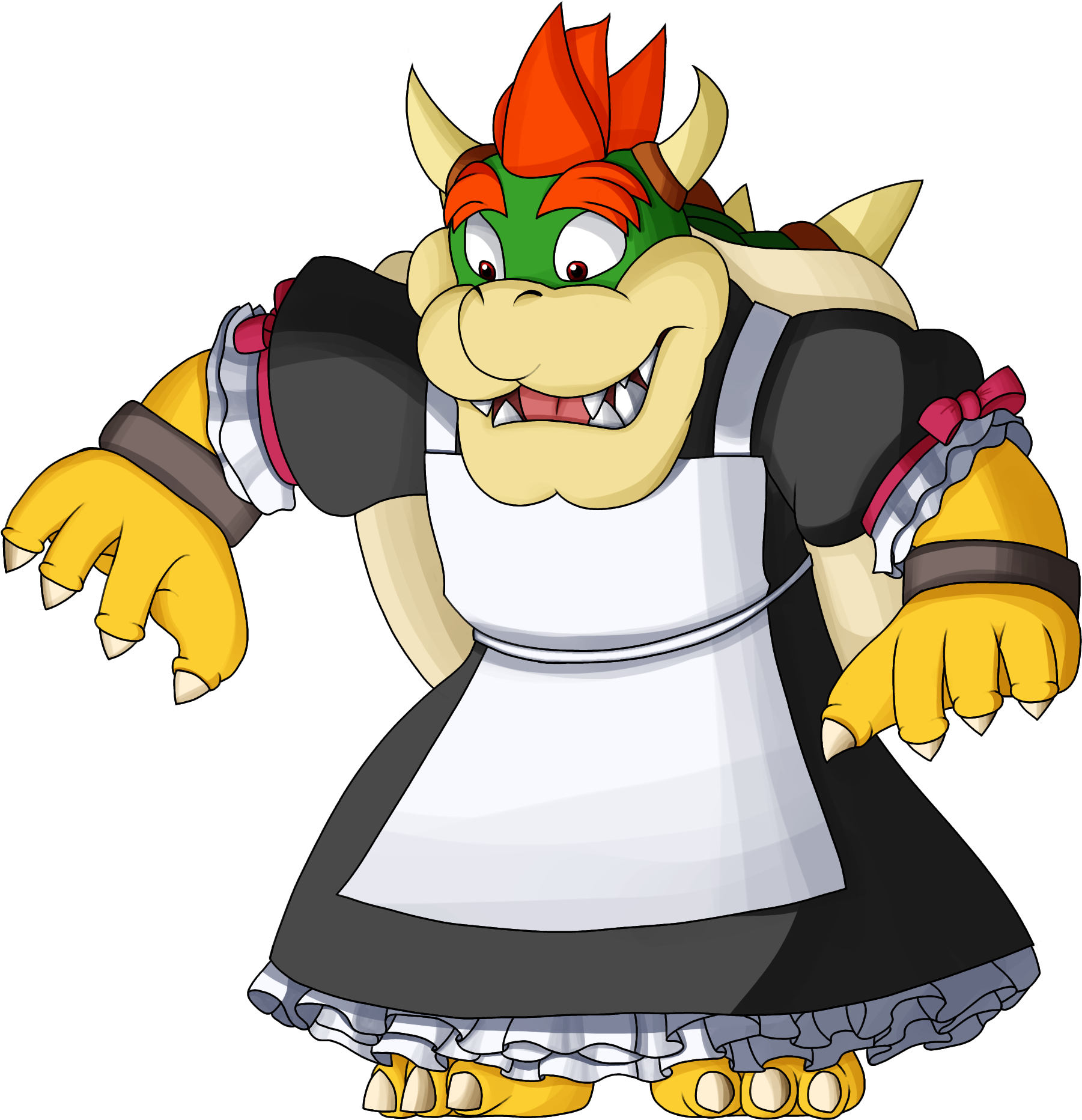 [$]the Koopa Maid Clipart (1839x1899), Png Download