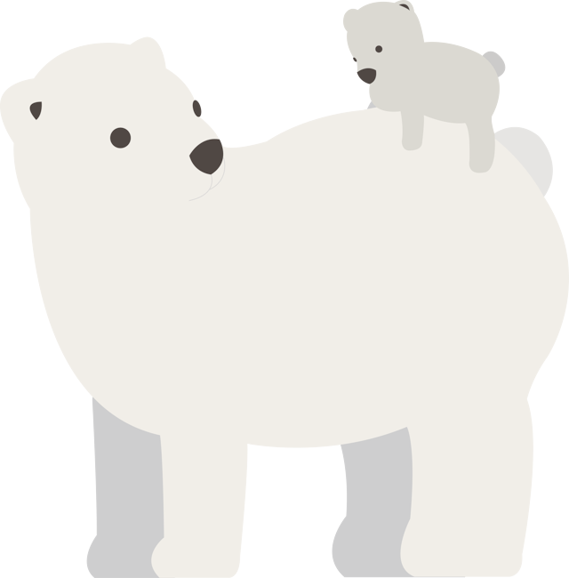 Polar Bear Mother's Day Card Clipart (640x650), Png Download