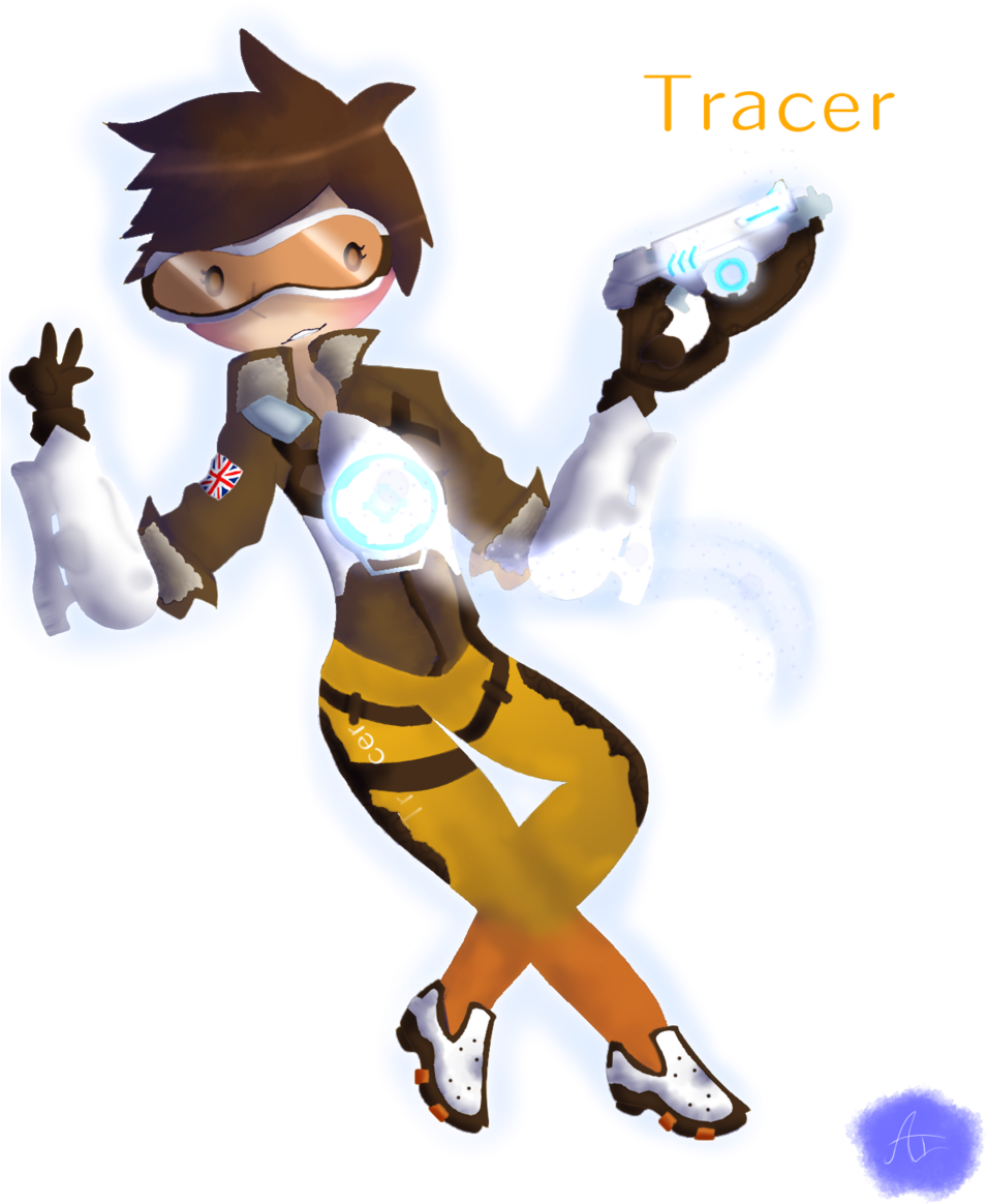 Overwatch Tracer Clipart (960x1200), Png Download
