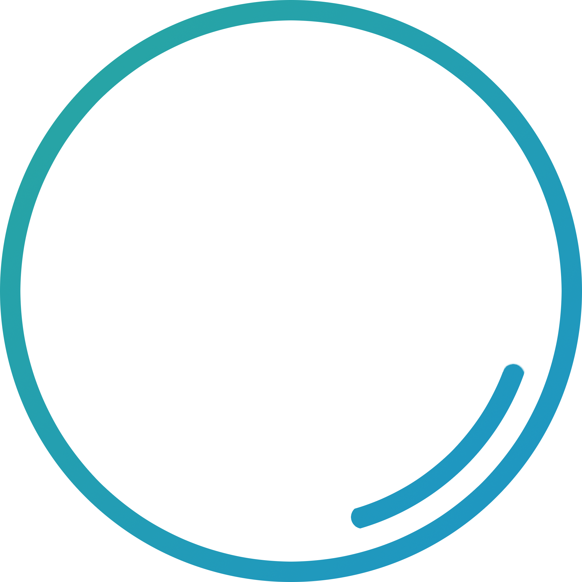 A Green And Blue Circle With A Small Blue Arc Of Circle Clipart (2000x2000), Png Download