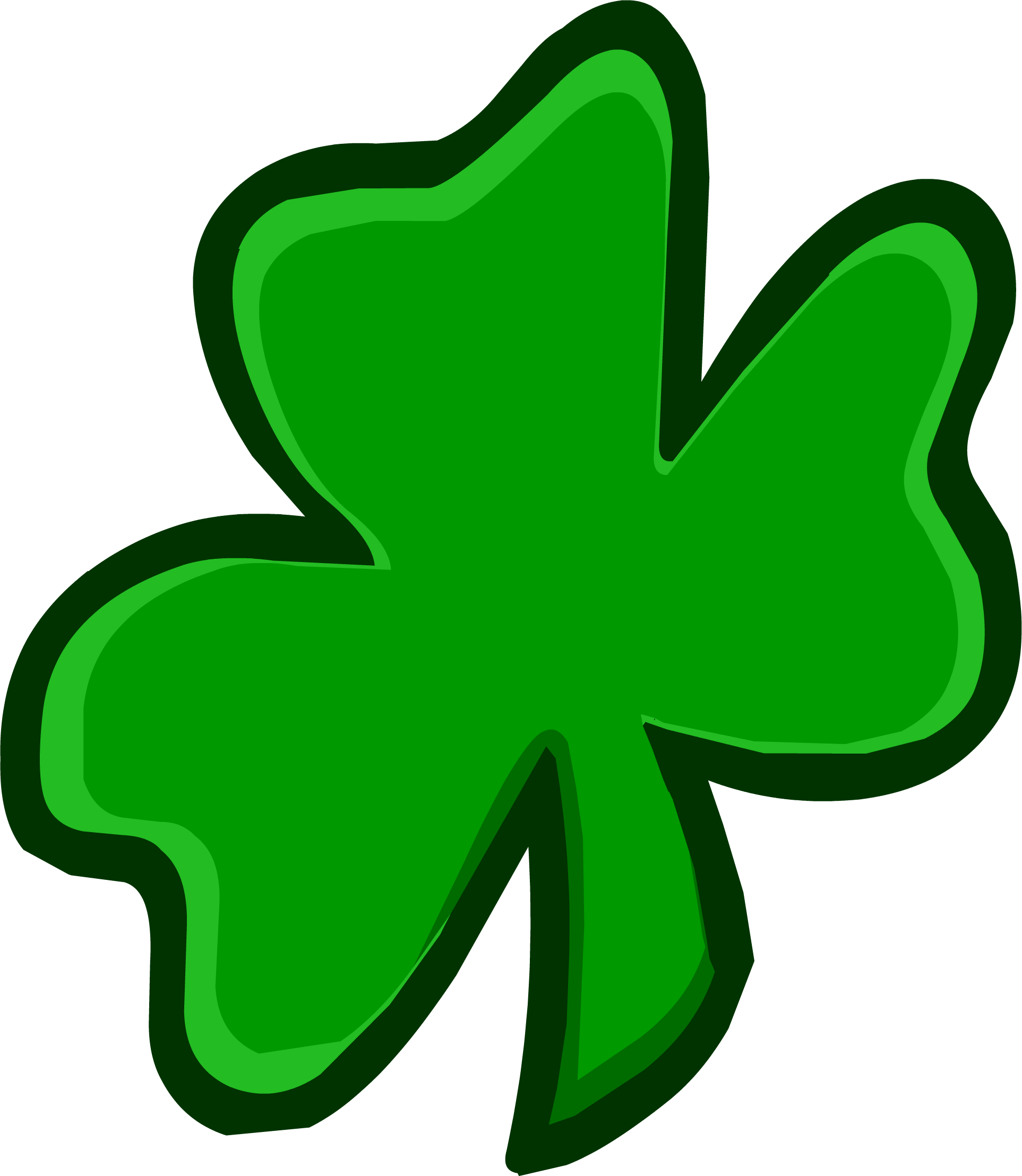 Green Clover Png Clipart (1925x2216), Png Download