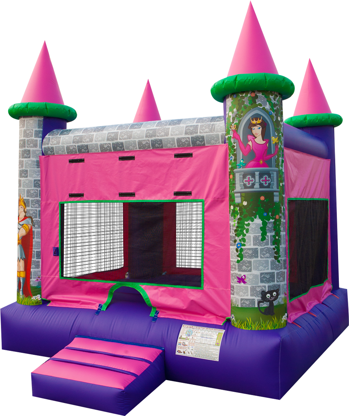 Princess Castle Bouncer Clipart (2000x1429), Png Download