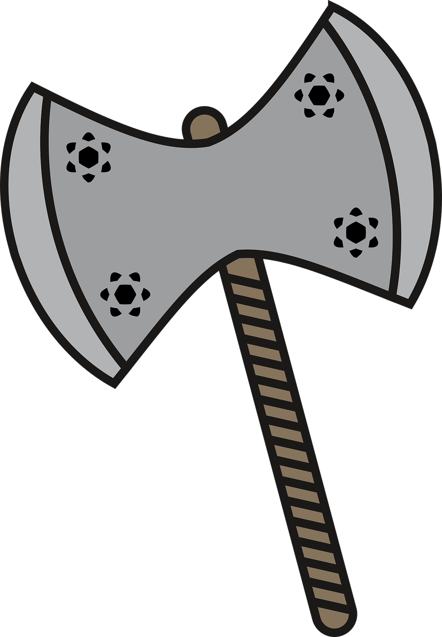 Ax,handle,hack,no Background,viking,melee Weapons,weapon, Clipart (889x1280), Png Download