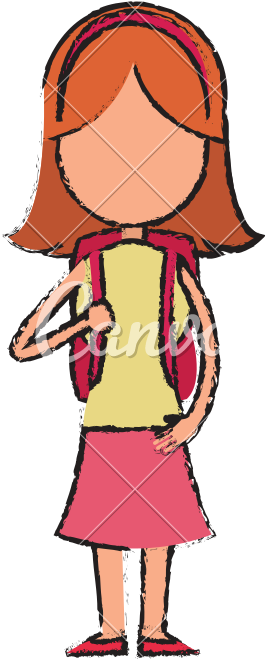 Girl School Student Holding Clipart (800x800), Png Download