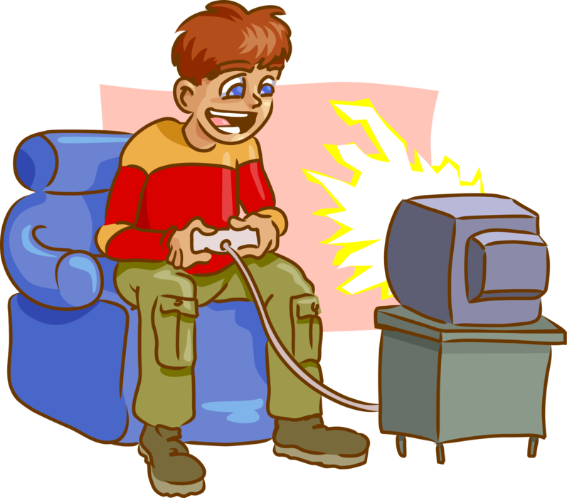 Vector Illustration Of Videogame Player Console With Clipart (797x700), Png Download