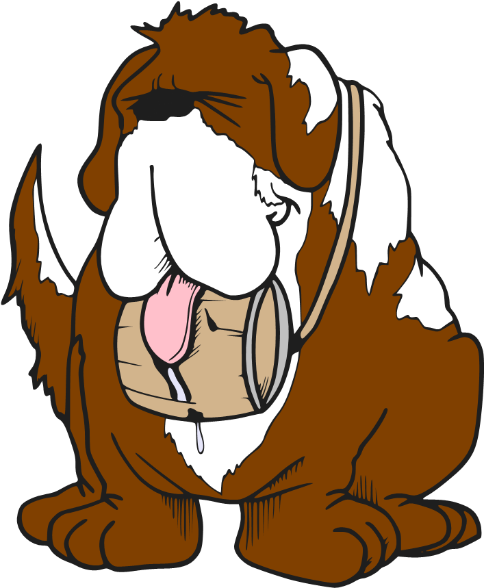 Huge Saint Bernard Clipart (734x881), Png Download