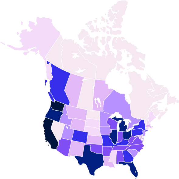 Here's A List Of The Top Ten States In The Us That Clipart (600x600), Png Download