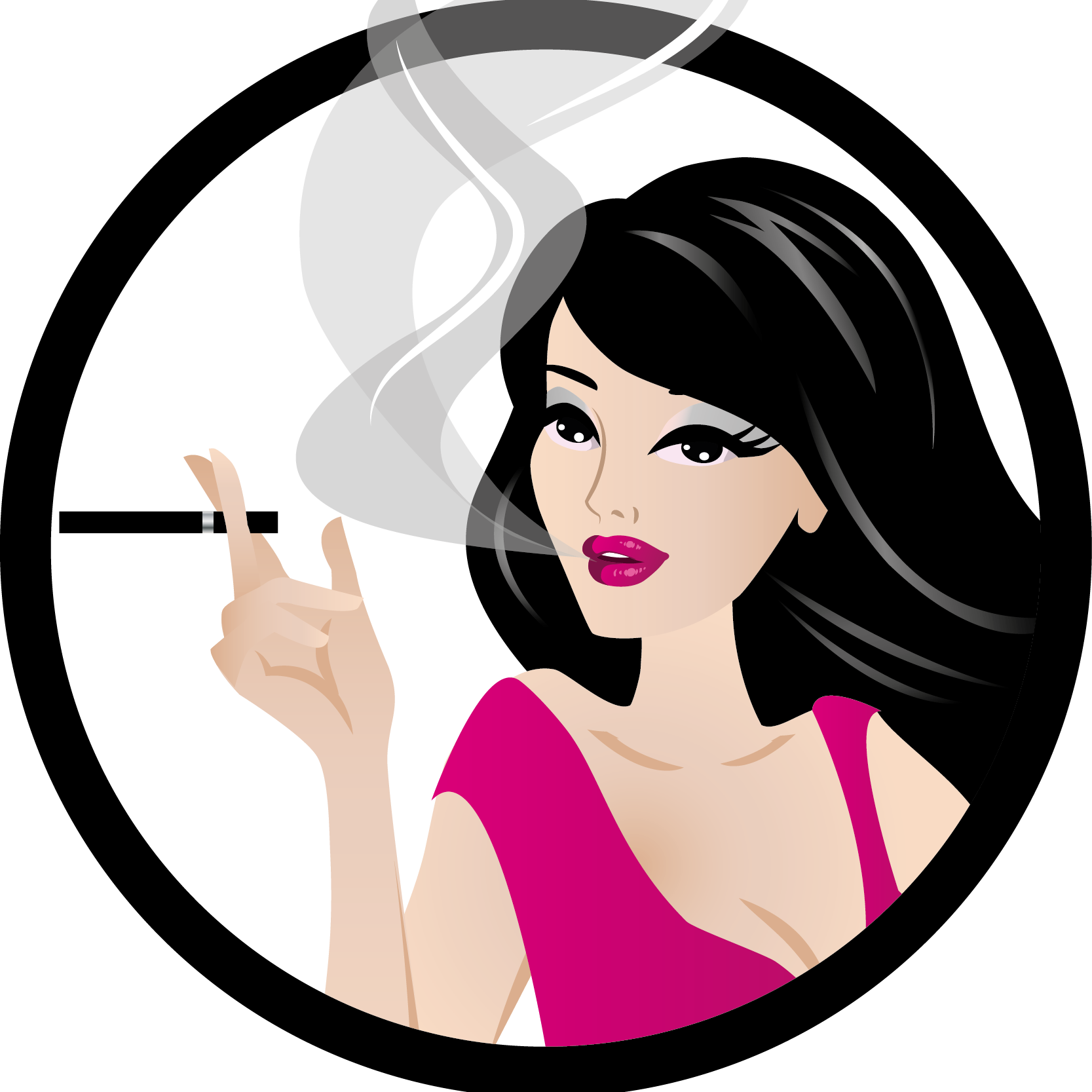 Girls Of Vape Clipart (1667x1667), Png Download