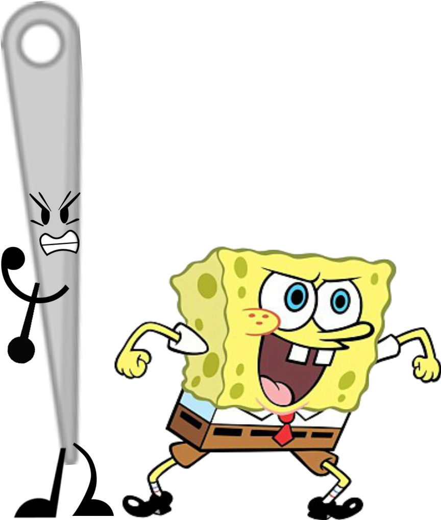 The Needle And Spongebob Png Pack Clipart (864x1019), Png Download