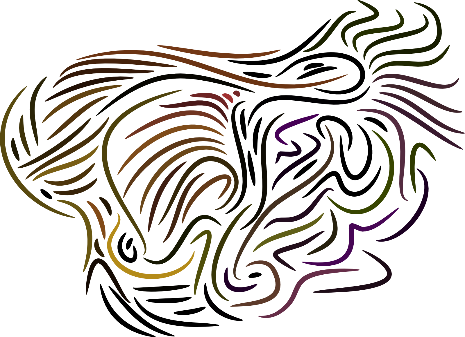 Abstract Swirling Lines Clipart (1600x1162), Png Download
