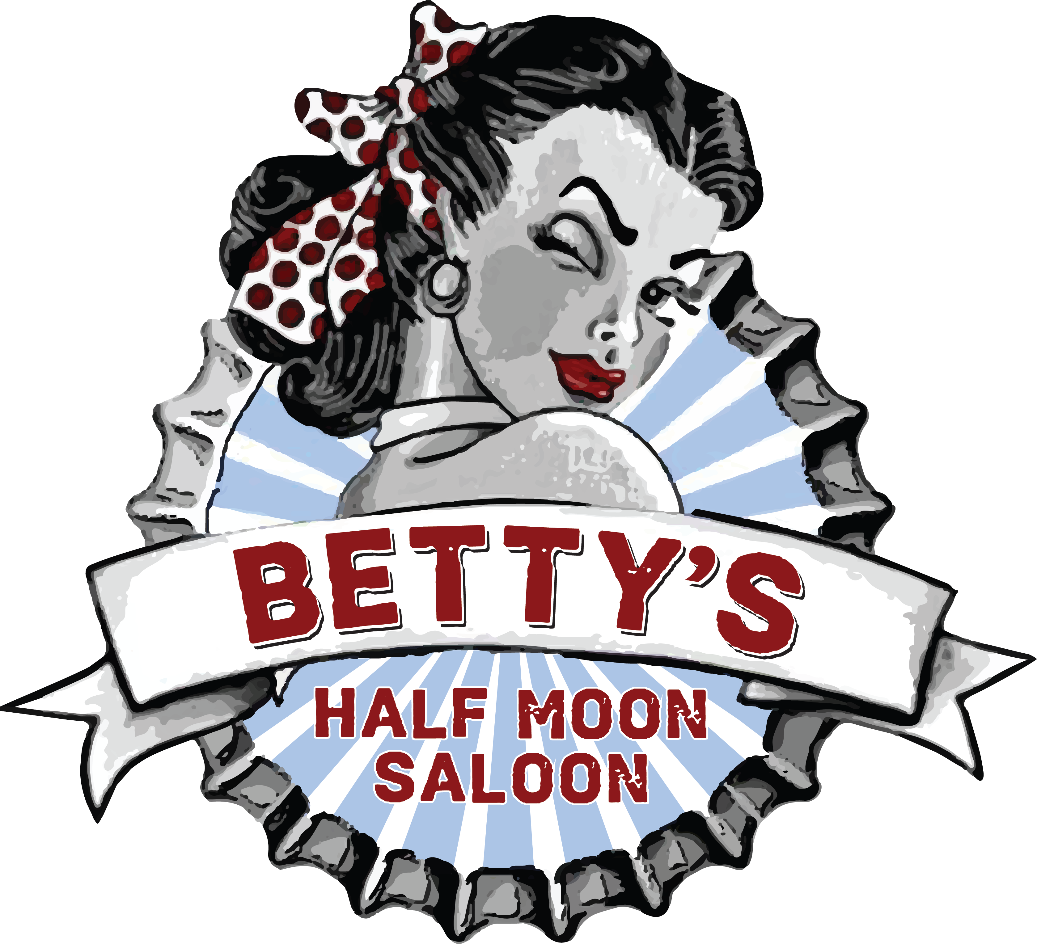 Bettys Half Moon Saloon Clipart (3356x3056), Png Download