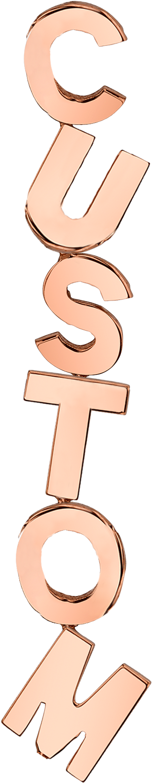 Custom Gold Letter Earring Clipart (1800x1800), Png Download