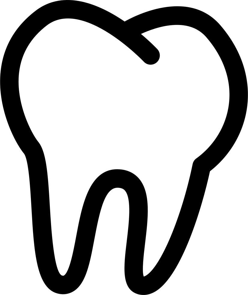 Tooth Outline Svg Png Icon Free Download Clipart (826x980), Png Download