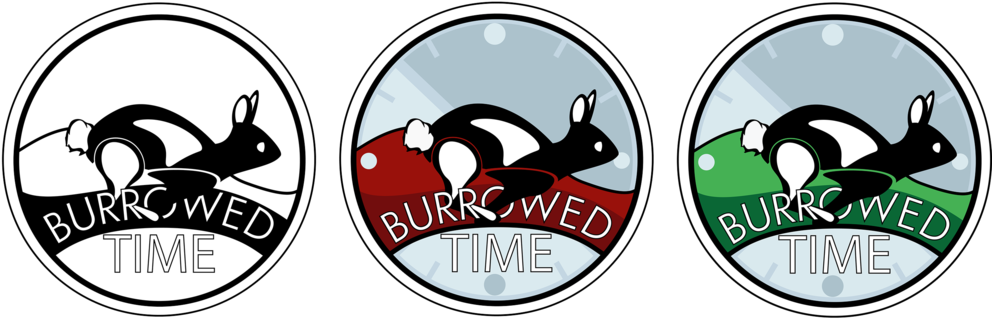 The Three Colour Variations Of Burrowed Time Clipart (1000x376), Png Download