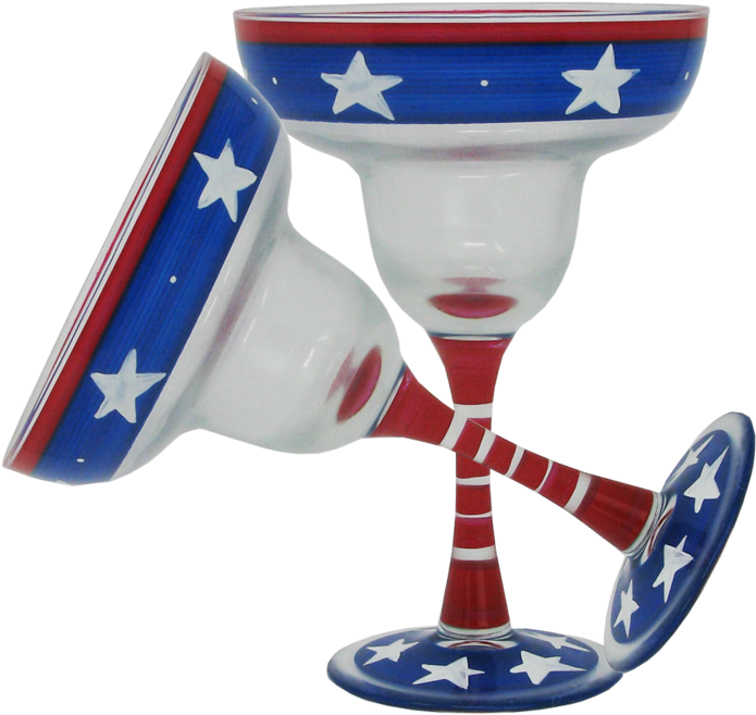 Stars/stripes Margarita Glass Patriotic Collection Clipart (1024x1024), Png Download