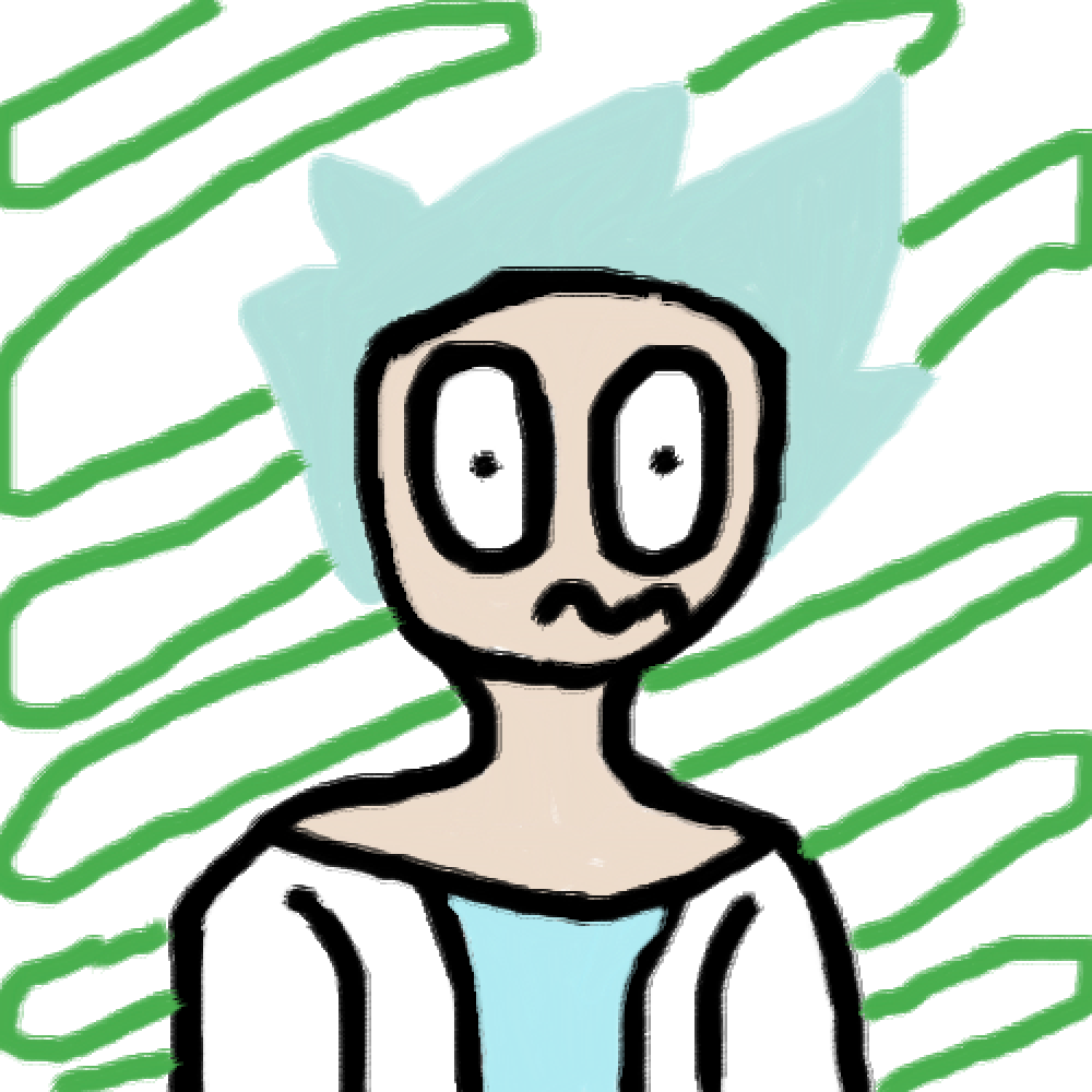 Brush Tool Test Rick As Morty Clipart (1000x1000), Png Download