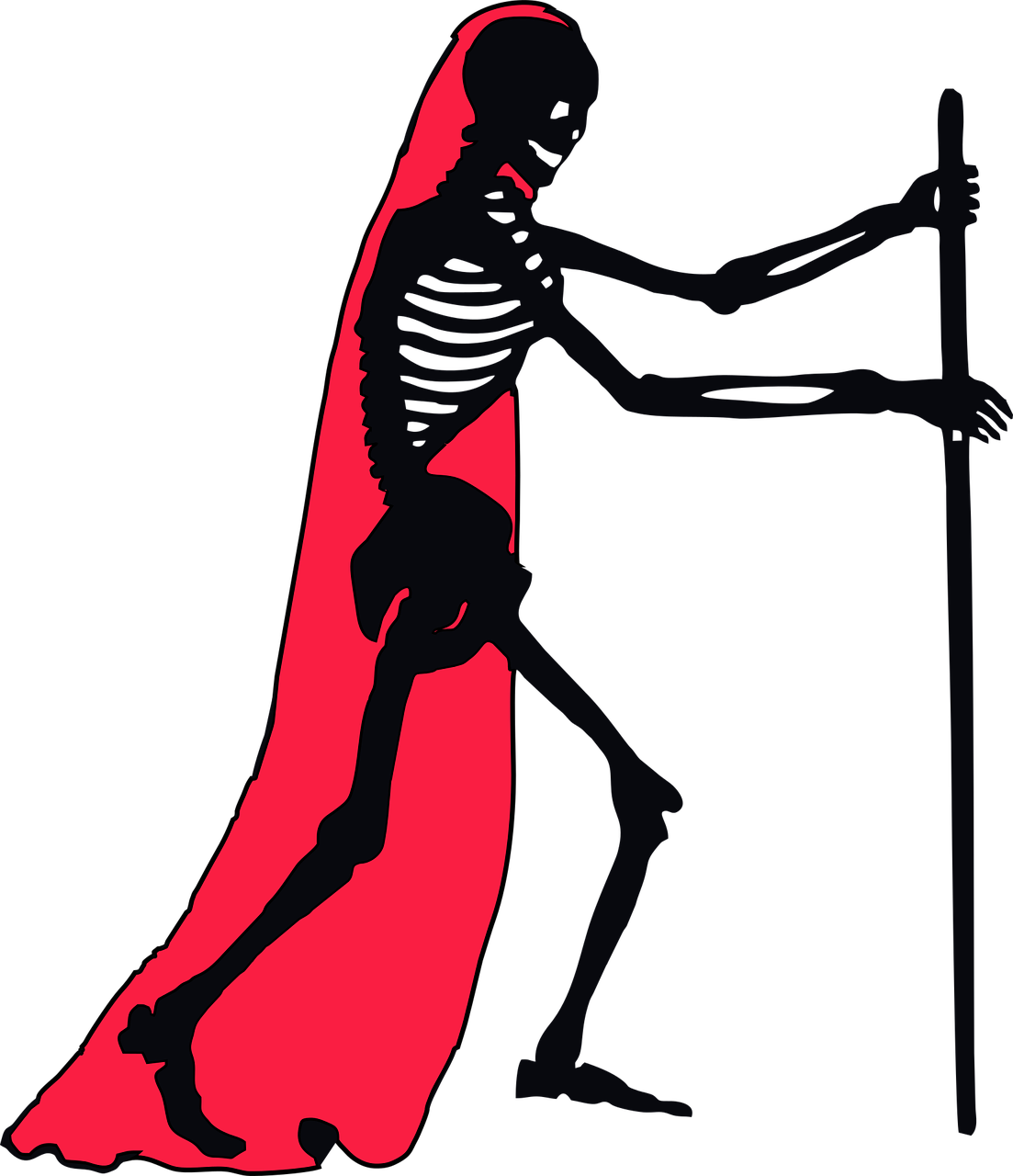 Skeleton Bones Horror Clipart (1103x1280), Png Download