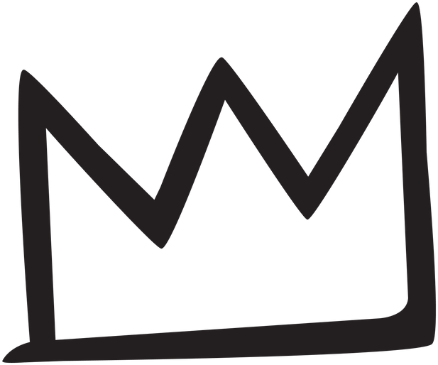 Basquiat Crown Transparent Transparent Background Clipart (617x514), Png Download