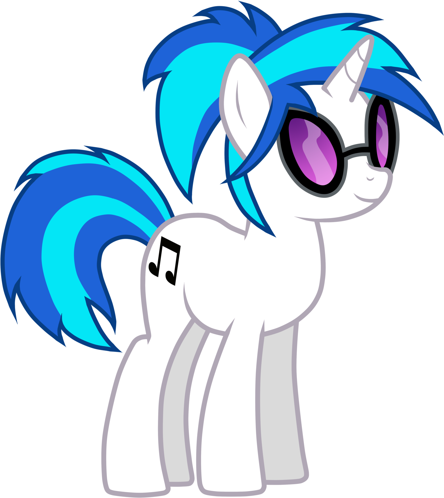 Vinyl Scratch With A Ponytail By Jennieoo-d5g51o0 Clipart (1600x1775), Png Download