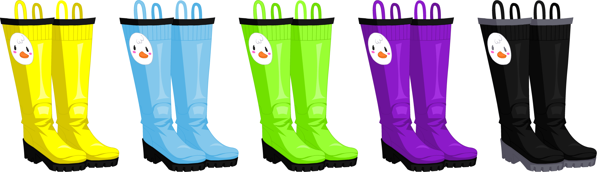 2016 Rainy Day Duckling Boots Clipart (1950x563), Png Download