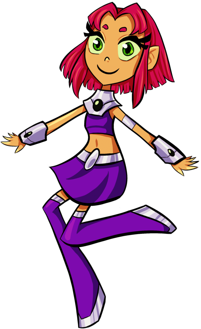 How To Draw Teen Titans Go Starfire Clipart (699x1142), Png Download