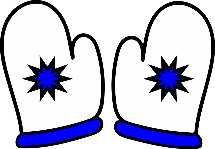 Blue Star Mittens Clipart (868x600), Png Download